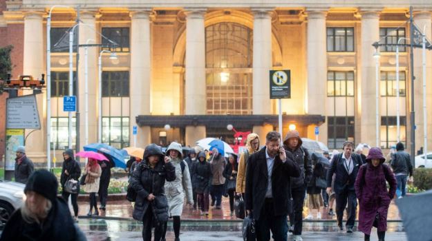 Commuters at Wellington Railway Station. Photo / Bloomberg