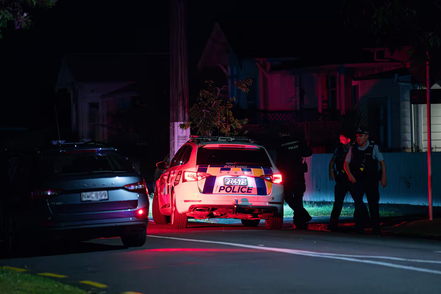 The occupants fled on foot on Sandringham Rd. Photo / Hayden Woodward