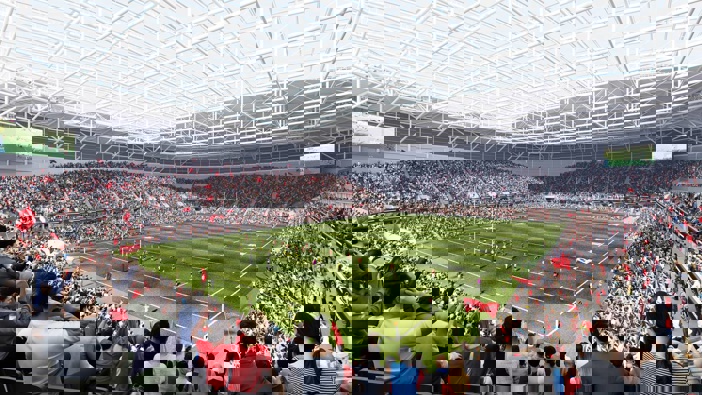 An artist's impression of plans for the new covered stadium Te Kaha. Picture / Supplied