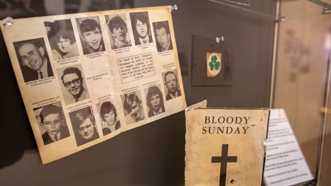 Thirteen people were killed during the 'Bloody Sunday' crackdown on a civil rights protest in Londonderry, making it one of the bloodiest incidents in the conflict known as the Troubles. Photo / Paul Faith, AFP