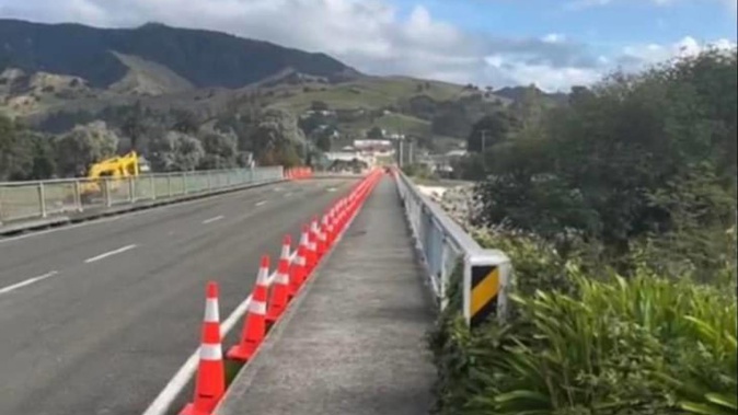 Tokomaru Bay Bridge has been repaired 11 days ahead of schedule. Photo / Supplied