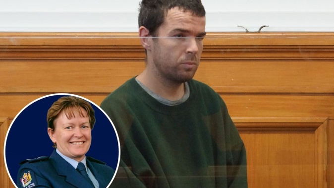 Hayden Donald Jason Tasker of Motueka has been accused of killing Nelson police officer Lyn Fleming (inset) in the early hours of New Year's Day, 2025. Photo / Tracy Neal