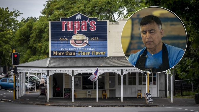 GV Rupa's Cafe, 103 Wellington St, Freemans Bay, Auckland. Dilip Rupa owes $350,000 in rates to Auckland Council. Photo / NZME Main and Inset