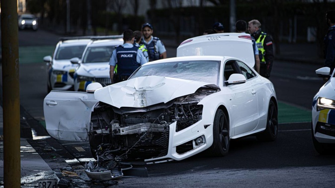 One person is in custody after an early morning Stanley Point robbery led to an 80-minute police pursuit across Auckland. Photo / Hayden Woodward