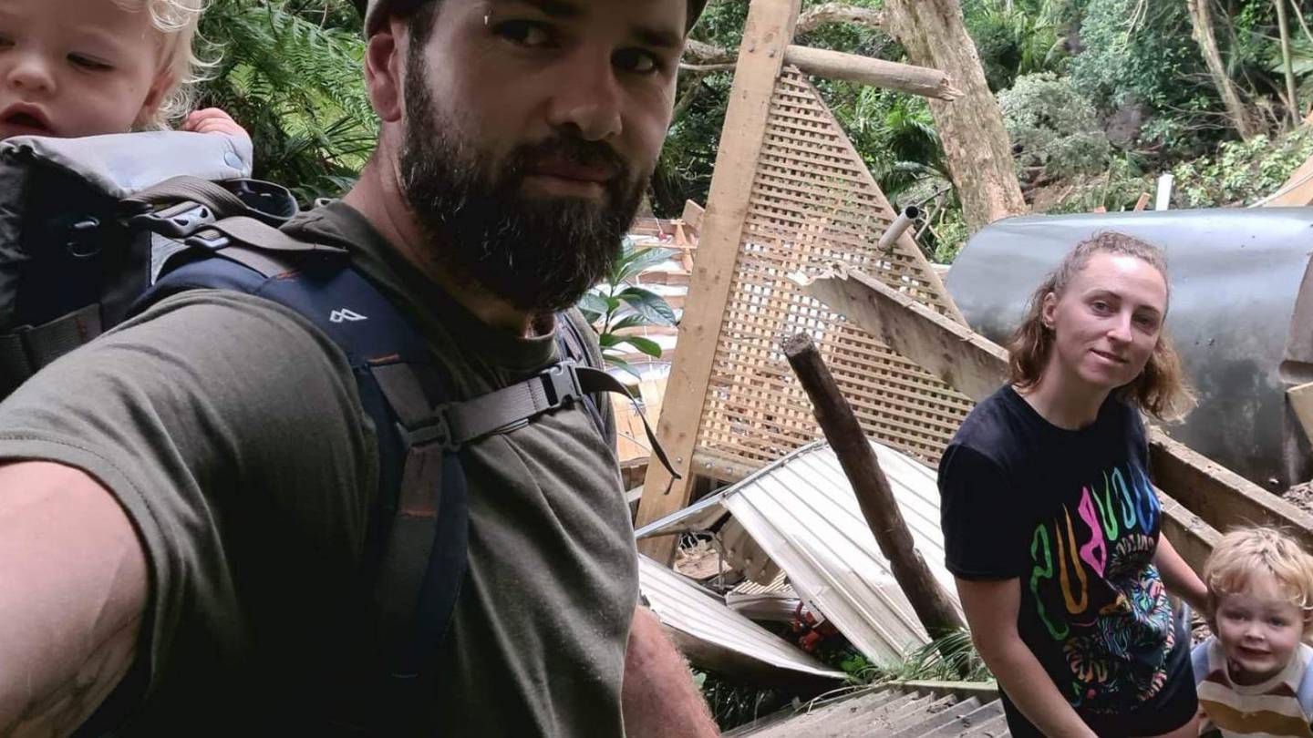 Nick and Corinne Hayward lost their Karekare home in Cyclone Gabrielle. Photo / Supplied