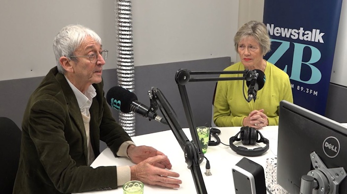Property developer Ian Cassels and former Wellington Mayor Dame Kerry Prendergast. Image / Mark Mitchell