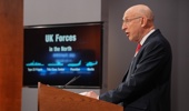 Defense Secretary John Healey delivers a statement on recent UK operational activity involving Russian submarine operations over cables and pipelines to the north of the UK at 9 Downing Street on April 9, 2026 in London, England. (Photo by Yui Mok-WPA Pool/Getty Images)