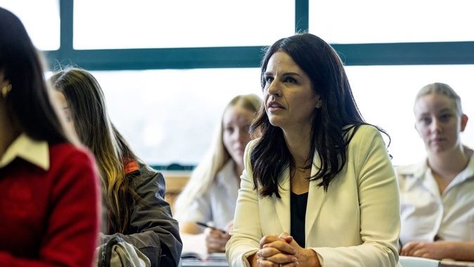 Education Minister Erica Stanford unveiled the new subjects today. Photo / Dean Purcell