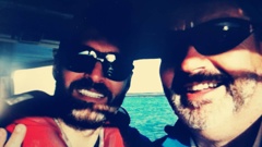Spiros Poros pictured with Richard Bright on an earlier fishing trip. (Photo / Spiros Poros)