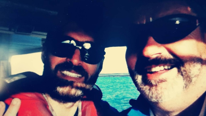 Spiros Poros pictured with Richard Bright on an earlier fishing trip. (Photo / Spiros Poros)