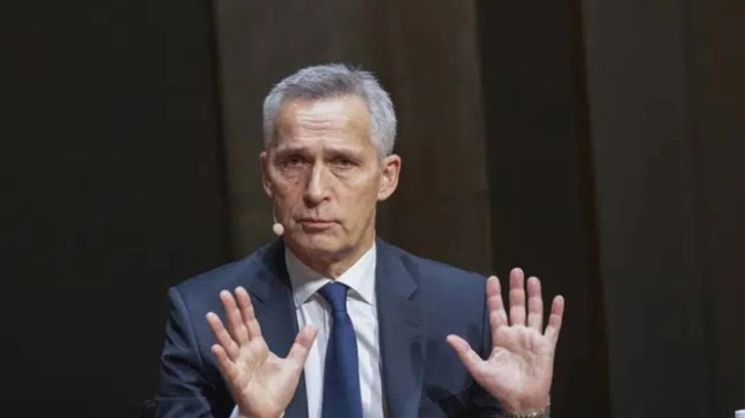 Nato Secretary-General Jens Stoltenberg gives a lecture on Russia, Ukraine and Nato's security policy challenges. Photo / AP