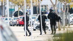 Armed police cordoned off part of Wellesley Rd in Napier two days after the attack took place. Photo / Paul Taylor