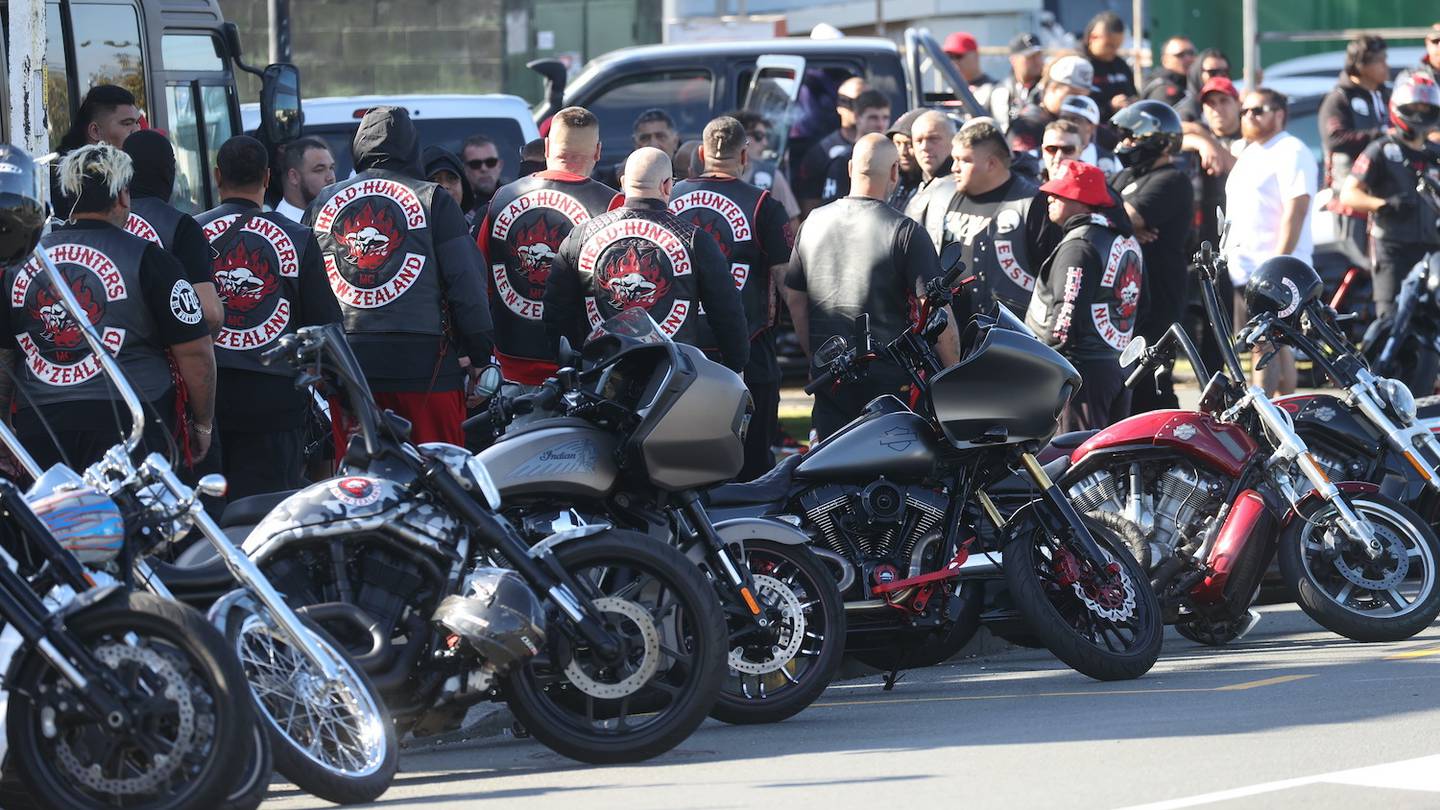 Head Hunters gather at the Marua Rd property. (Photo / NZME)