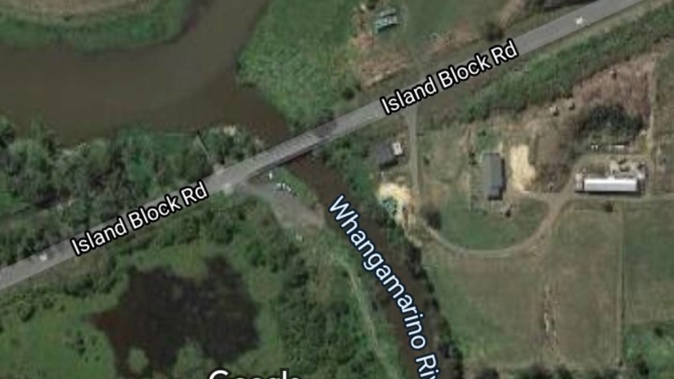 The Island Block boat ramp remains cordoned off after the body of a fisherman was recovered from the Whangamarino River on Tuesday night. Photo / Google Maps
