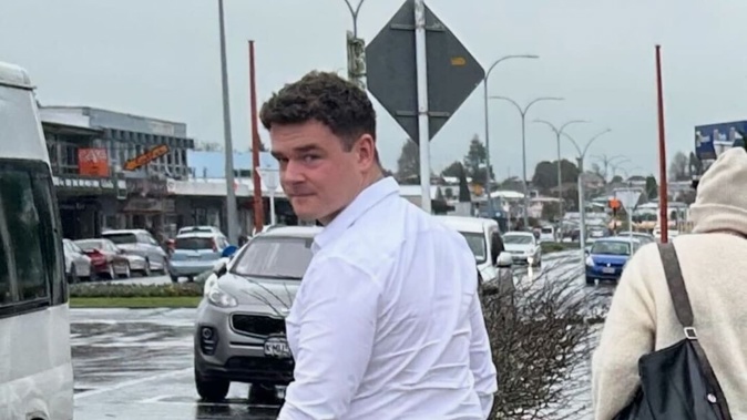 Bay of Plenty policeman Harrison Rickard-Simms outside Tokoroa District Court after successfully overturning his drink-driving conviction. Photo / Belinda Feek