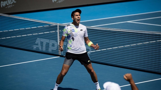 Alejandro Tabilo beat Taro Daniel in straight sets to win the ASB Classic final. Photo / Dean Purcell
