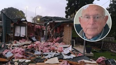 A speeding car became airborne and damaged Jim Beniston's Whangārei home. Photo / composite