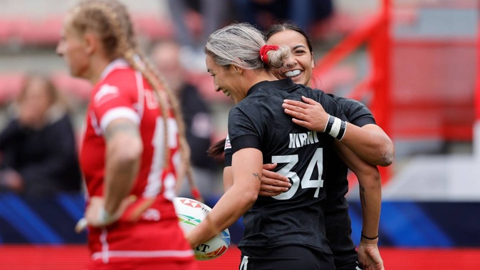 The Black Ferns Sevens won the Toulouse event for the sixth title of the sevens World Series. Photo/KLC fotos for World Rugby