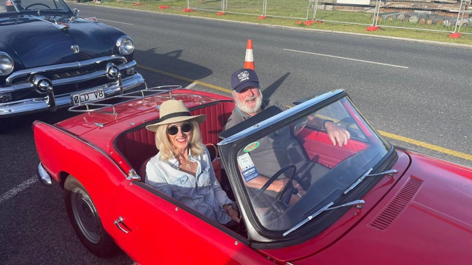 Kaaren and Jim Smylie were first-time participants in the Tauranga Toy Run. Photo / Emma Houpt