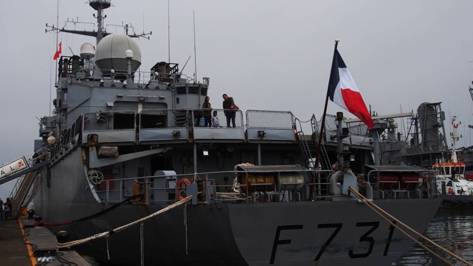 Pictured is the French frigate Prairial, the sister ship and same Floréal-class warship as the Vendémiaire, which was sighted in New Zealand waters. Photo / Getty Images