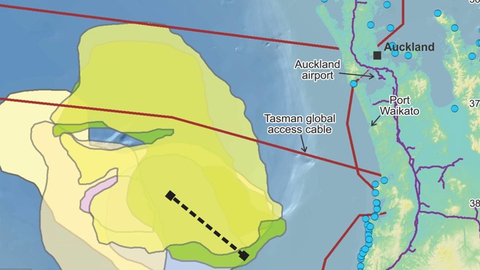 Scientists have modelled impacts of ancient submarine landslides recently discovered off the North Island’s West Coast. Image / GNS Science
