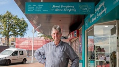Fancy That owner Bill Campbell outside his Tauranga CBD store in January. Photo / Mead Norton