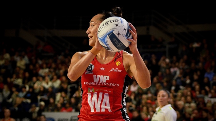 Erikana Pedersen of the Tactix during the ANZ Premiership Elimination Final Netball match, Tactix Vs Magic, at Wolfbrook Arena, Christchurch, New Zealand, 20th July 2025. Photo / Photosport