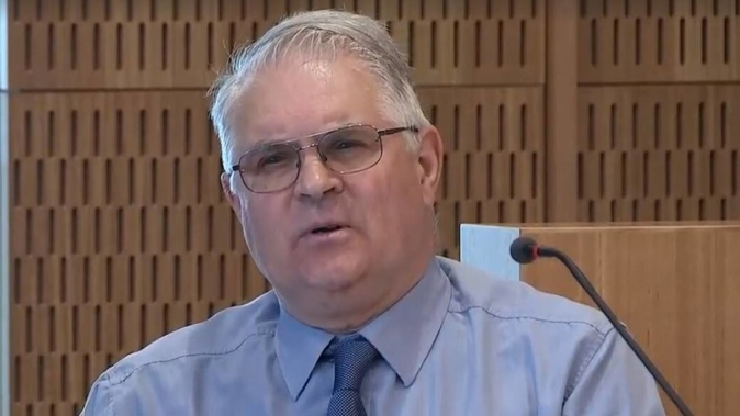 Clem Ready giving evidence against Gloriavale in the Employment Court. Photo / NZH