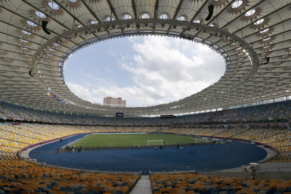 The Olympic national stadium in Kyiv, Ukraine. Photo / AP
