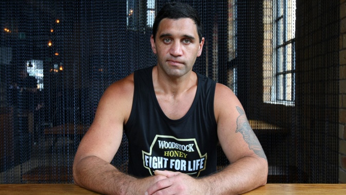 Richard Tutaki, pictured ahead of his Fight for Life bout against Joseph Parker. Photo / Chris Gorman