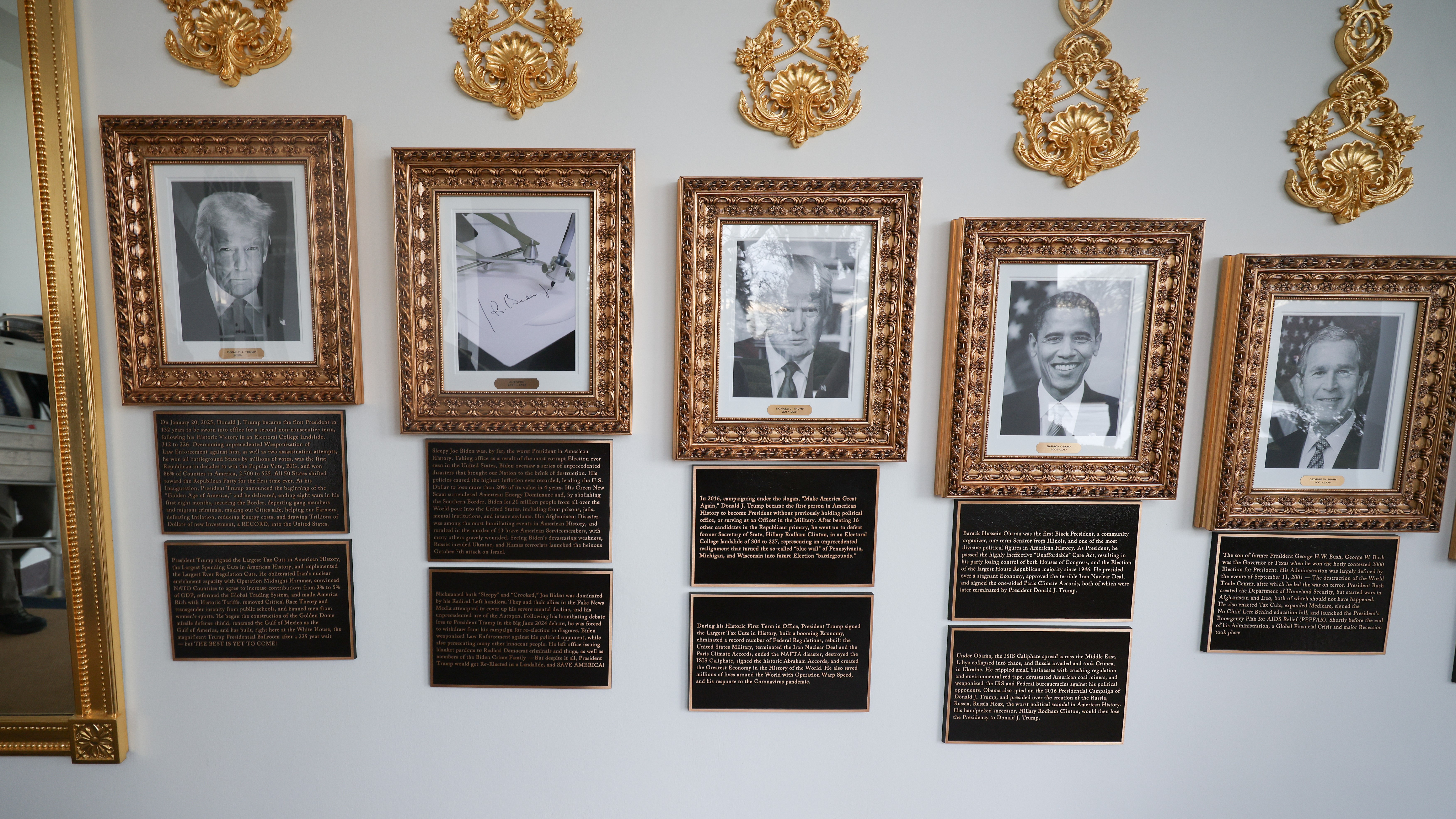 Trump hits out at predecessors, political foes in 'Presidential Walk of Fame'