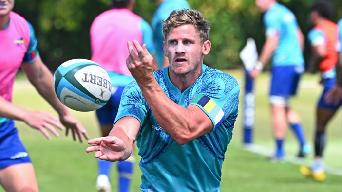 Richard Judd during a Hurricanes Super Rugby training session at McRae Park on January 26, 2024. Photo / Getty