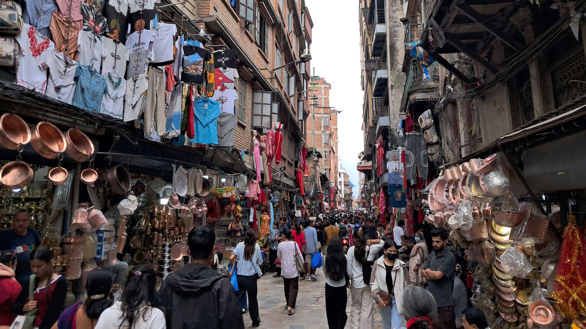 Street buzz in Thamel. Photo / Mike Yardley