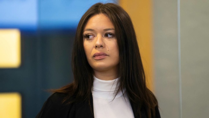 Natalie Jane Bracken at her sentencing in the High Court at Auckland in October 2021 after helping a cop killer flee. Photo / Brett Phibbs