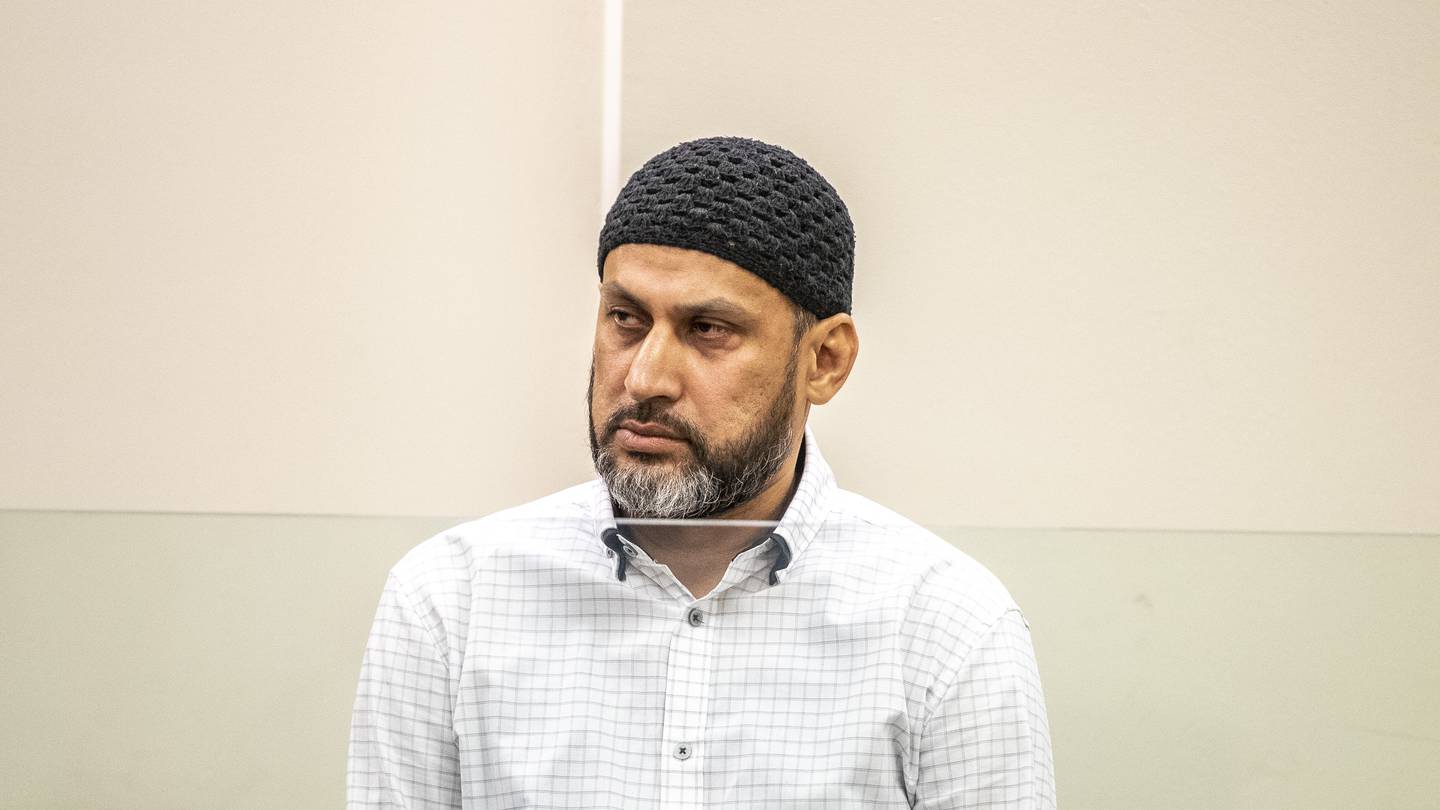 Zamir Hussain appears at Auckland District Court for sentencing after pleading guilty to steroid importation charges. Photo / Michael Craig