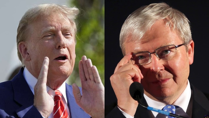 President Donald Trump’s made a cutting dig at Australia’s man in Washington, former Prime Minister Kevin Rudd.