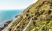 A view of Kapiti Coastline and SH59 on a fine day from Escarpment Track, Kapiti Coast. Photo / Getty