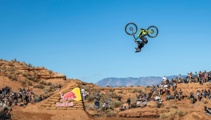 Watch: Kiwi biker backflips her way to victory with historic win