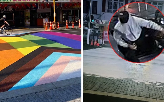 Rainbow crossing vandals: Photos released of Auckland suspects; getaway car