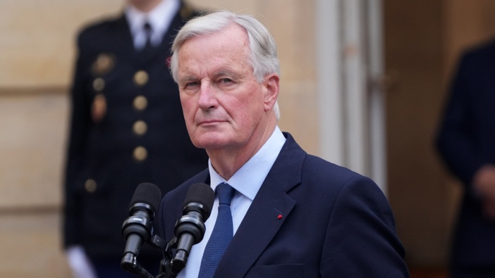 Michel Barnier, France's incoming prime minister, during a speech at the Hotel Matignon in Paris, France, on Thursday, Sept. 5, 2024. Photo / Nathan Laine/Bloomberg via Getty Images
