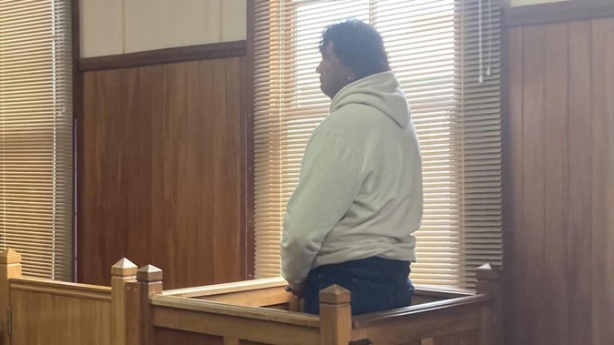 John Nohotima appeared in the Wairoa District Court for sentencing after pleading guilty to poaching 4600 crayfish. He spent much of his appearance standing with his back to the public gallery. Photo / Ric Stevens