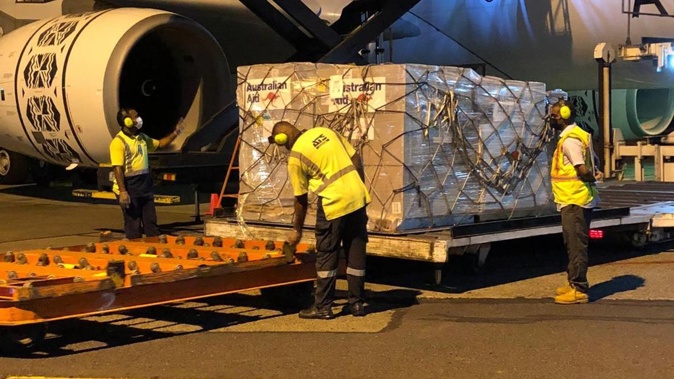 A new load of Covid-19 vaccines arrives in Fiji as fears grow about the latest outbreak of the virus. (Photo / Australian High Commission to Fiji)