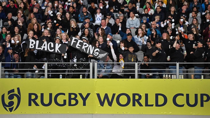 Black Ferns fans at Eden Park. Photo / Photosport