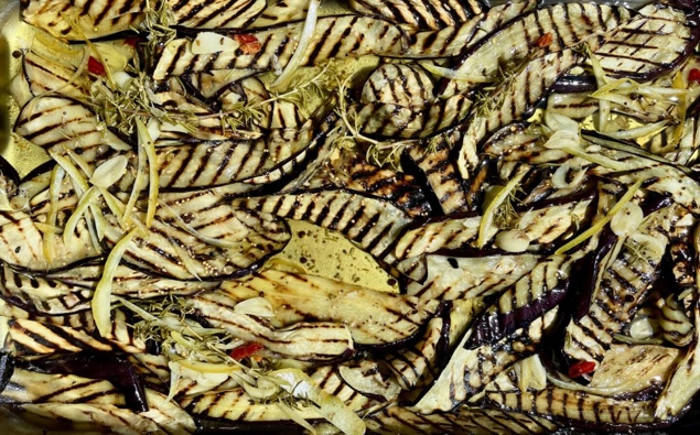 Smokey marinated eggplant