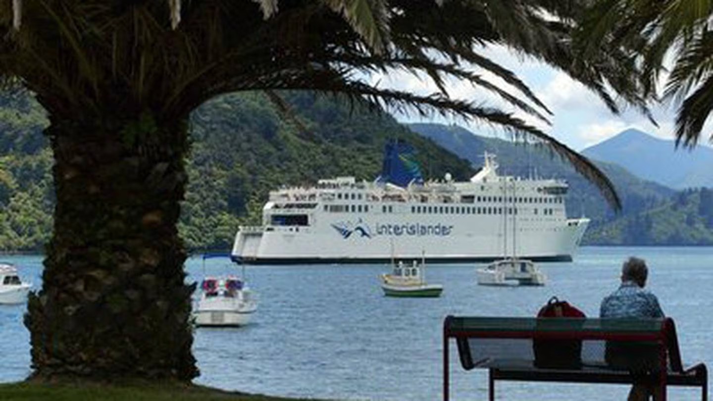 The Interislander ferry in Picton. Photo / Simon Baker