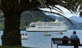 The Interislander ferry in Picton. Photo / Simon Baker
