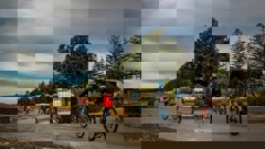 Grey clouds forming over Marine Parade. Heavy rain is expected for Hawke's Bay on Monday. Photo / Paul Taylor