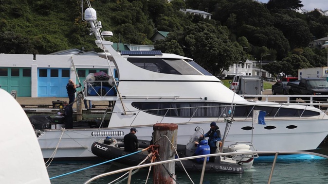 A catamaran restrained in Wellington. (Photo / Supplied)