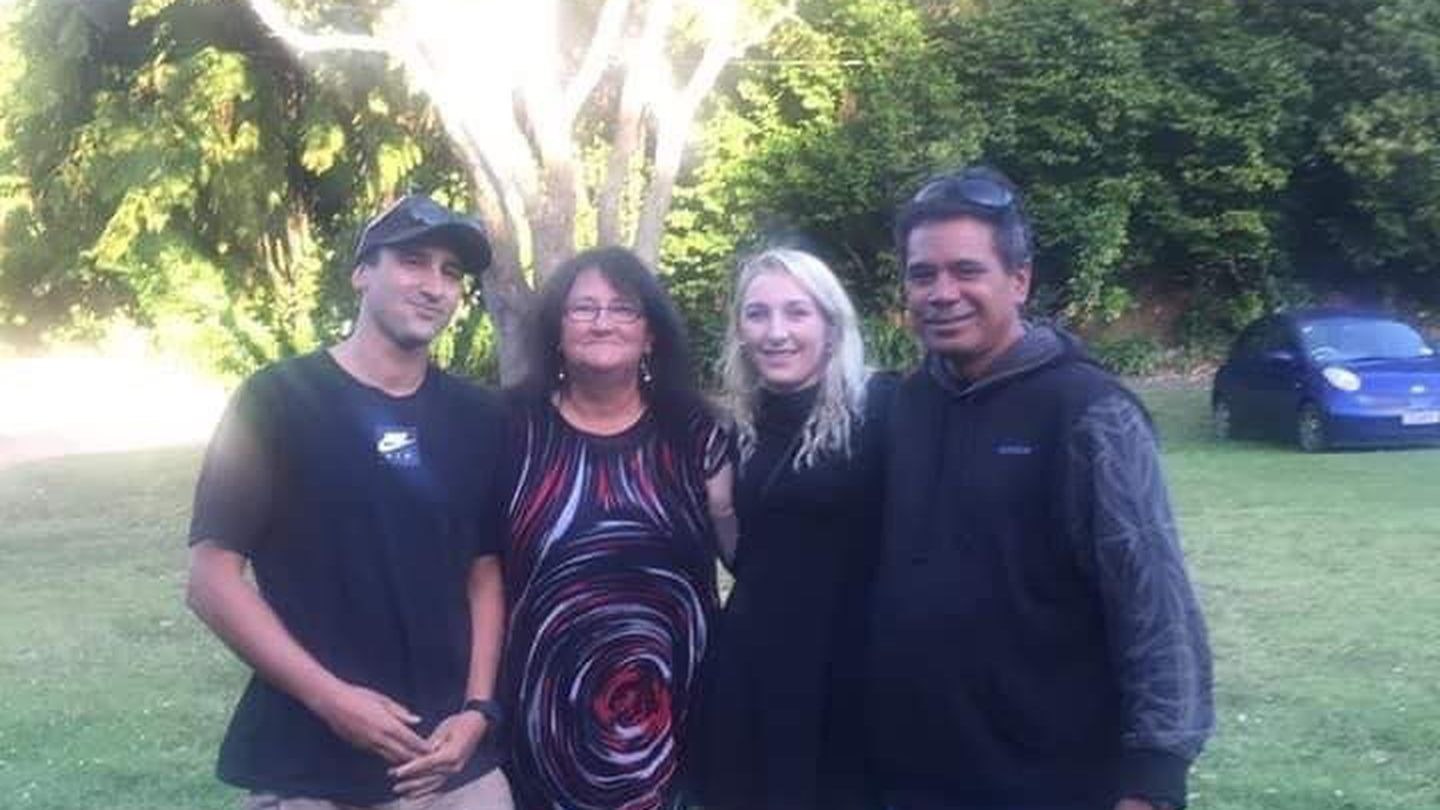 Mikey with his Mum Paula, sister Sinead and Dad Eddie. Photo / Supplied