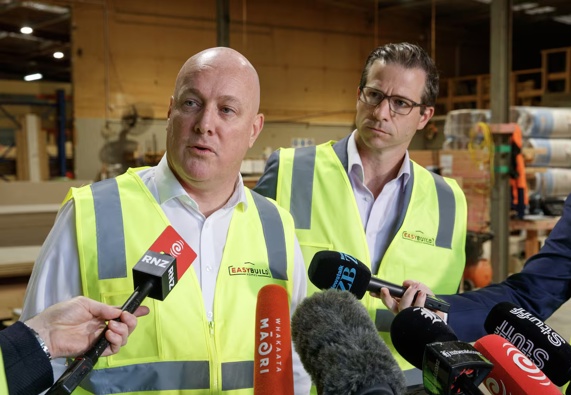 Prime Minister Christopher Luxon and Building and Construction Minister Chris Penk. Photo / Mark Mitchell